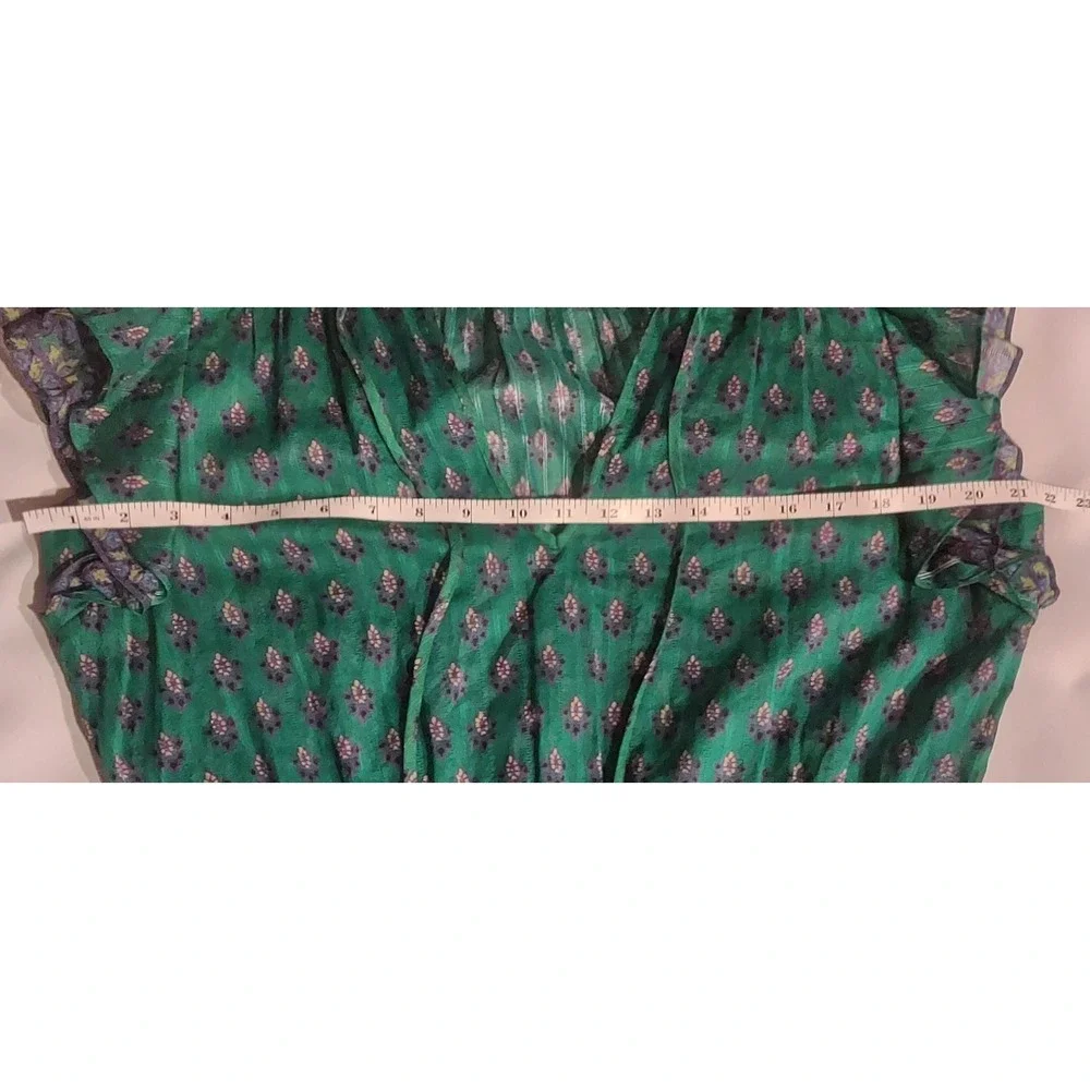 Veronica Beard Womens Kelly Green Paisley Brindelle Mini Dress Size 10 NWOT - Picture 14 of 16